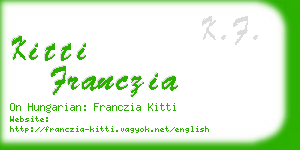 kitti franczia business card